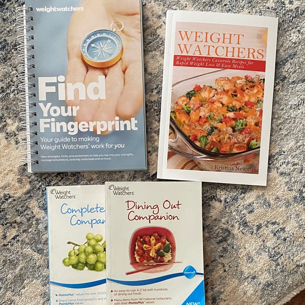Weight Watchers Cookbook Collection with Blue and Red Accents